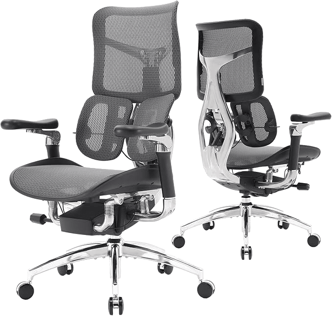 Sihoo Doro S300 — Malla con soporte lumbar autoajustable, reposacabezas 3D